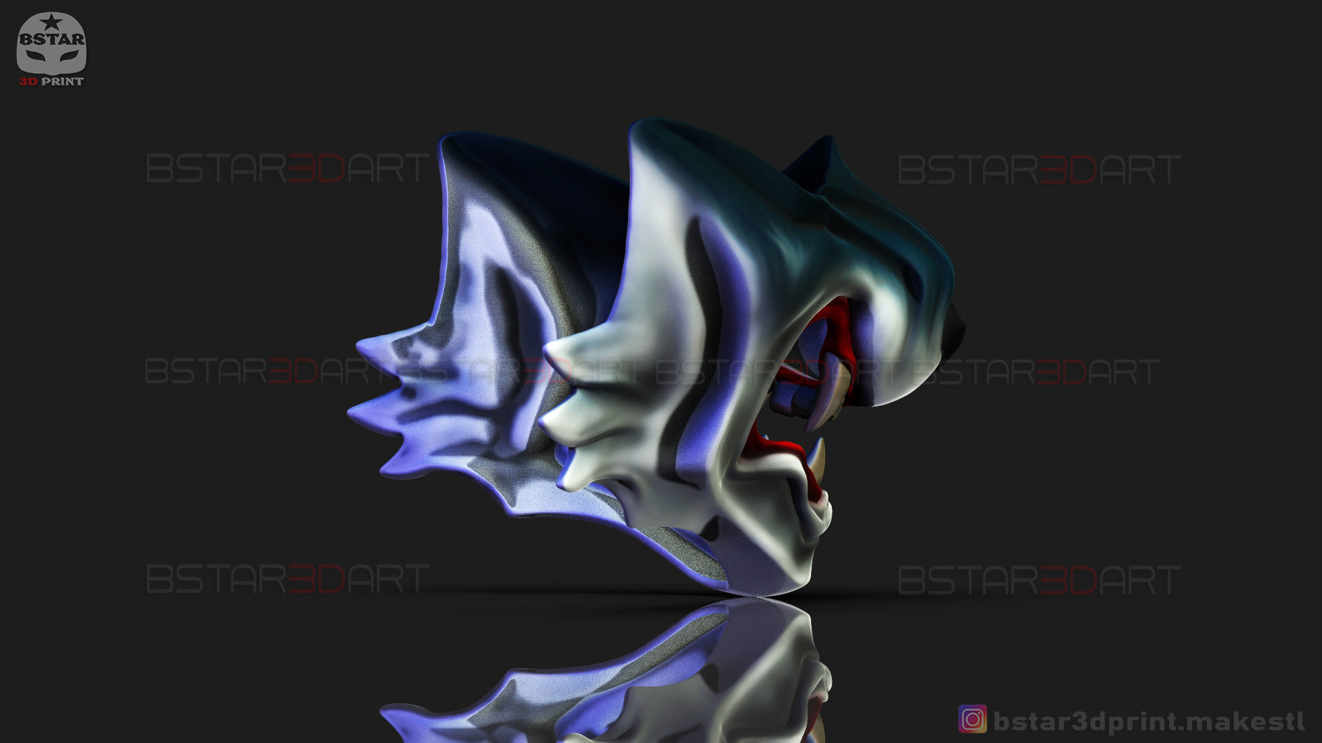 Ghost Of Tsushima - Wolf Mask - Samurai Cosplay Mask 3D print model_13