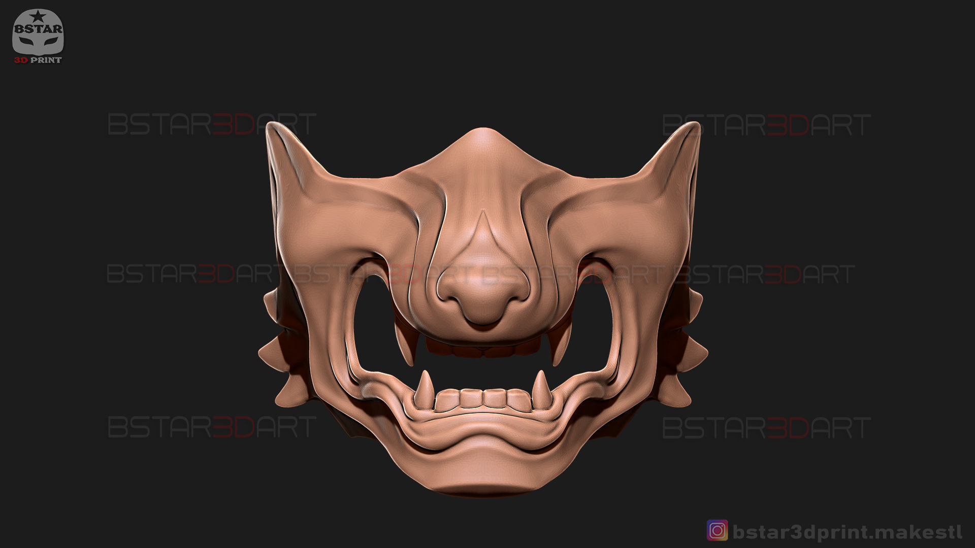 Ghost Of Tsushima - Wolf Mask - Samurai Cosplay Mask 3D print model_21