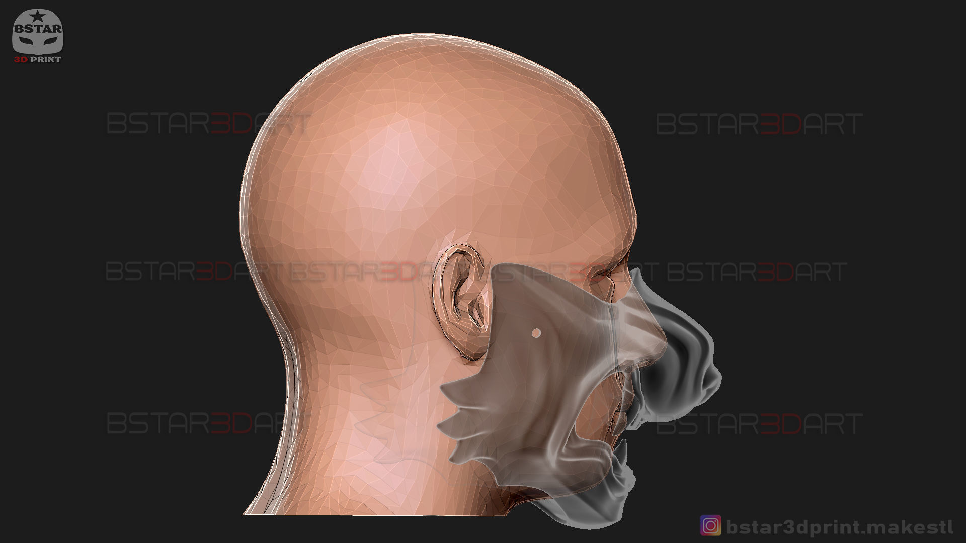 Ghost Of Tsushima - Wolf Mask - Samurai Cosplay Mask 3D print model_32