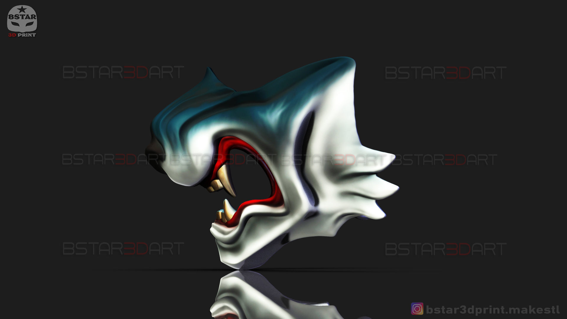 Ghost Of Tsushima - Wolf Mask - Samurai Cosplay Mask 3D print model_12