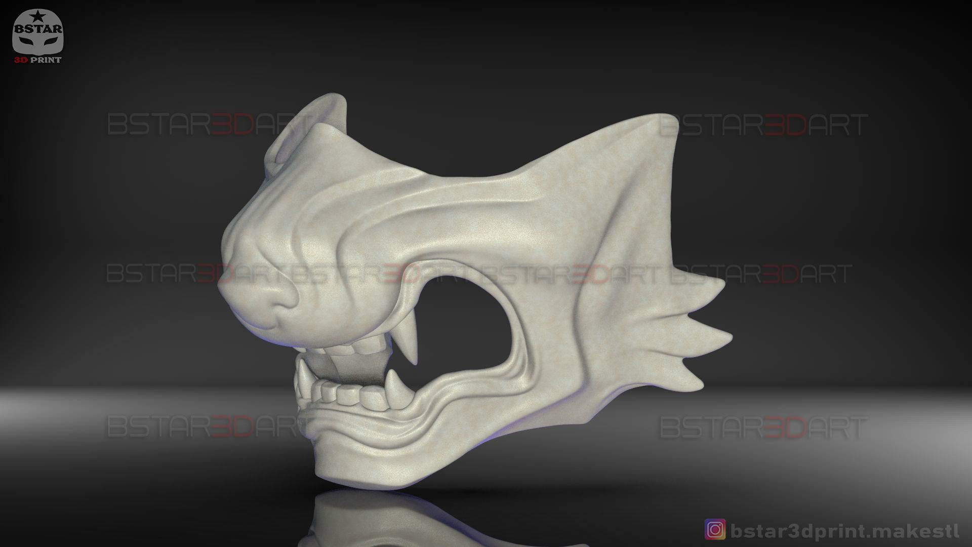 Ghost Of Tsushima - Wolf Mask - Samurai Cosplay Mask 3D print model_36