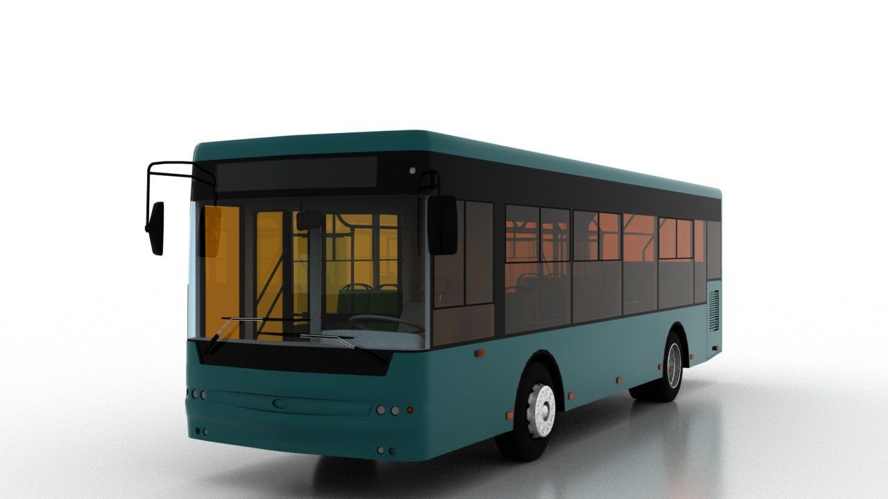 Bus Bogdan A60110 Low-poly 3D model_1