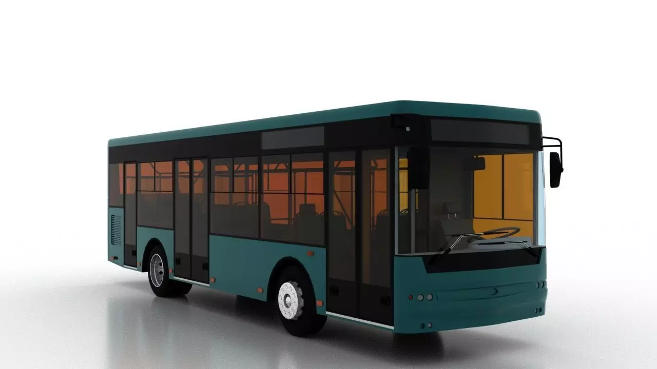 Bus Bogdan A60110 Low-poly 3D model_0