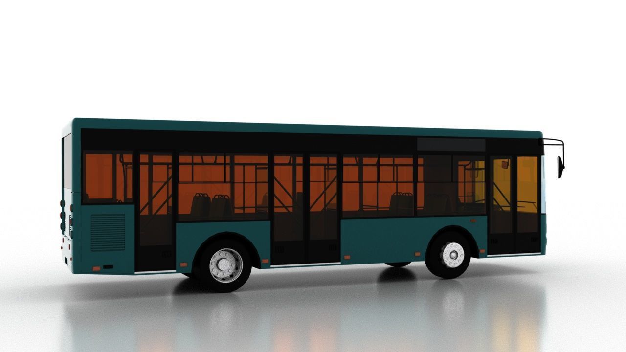 Bus Bogdan A60110 Low-poly 3D model_6