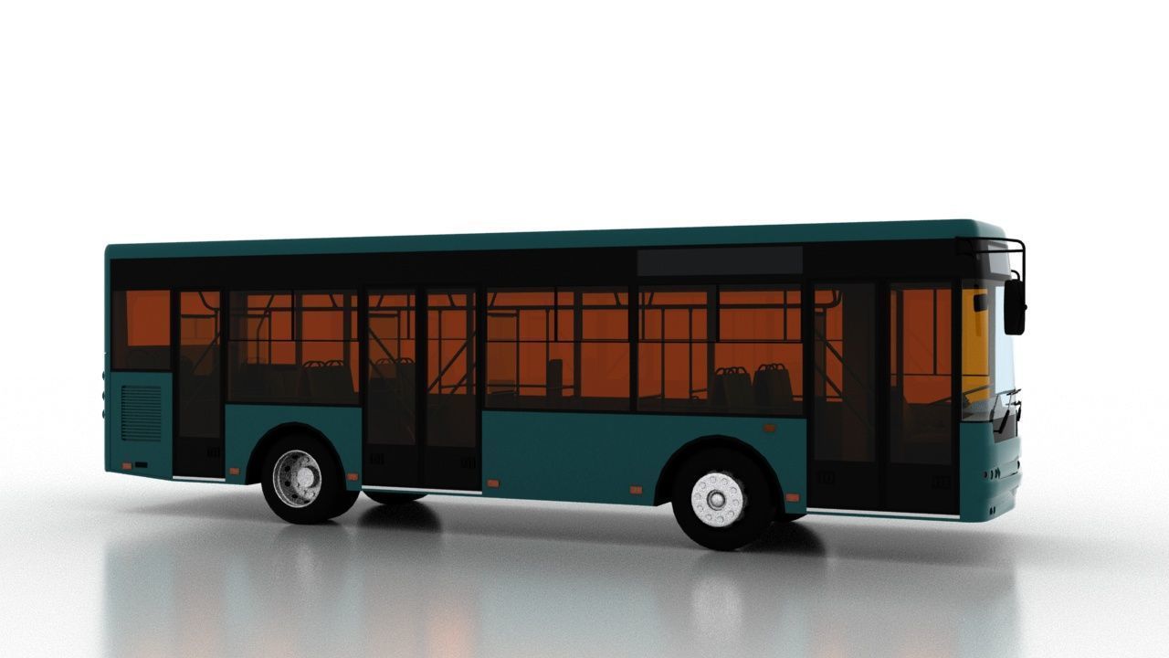 Bus Bogdan A60110 Low-poly 3D model_7