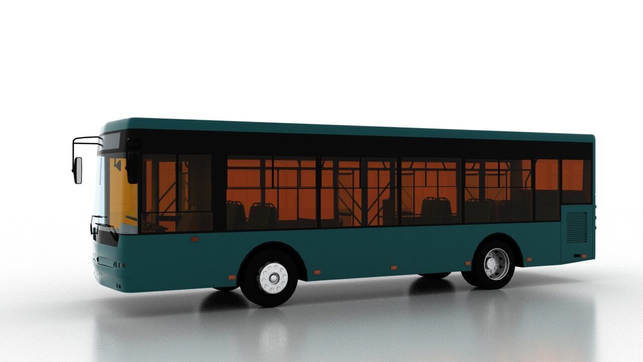 Bus Bogdan A60110 Low-poly 3D model_2