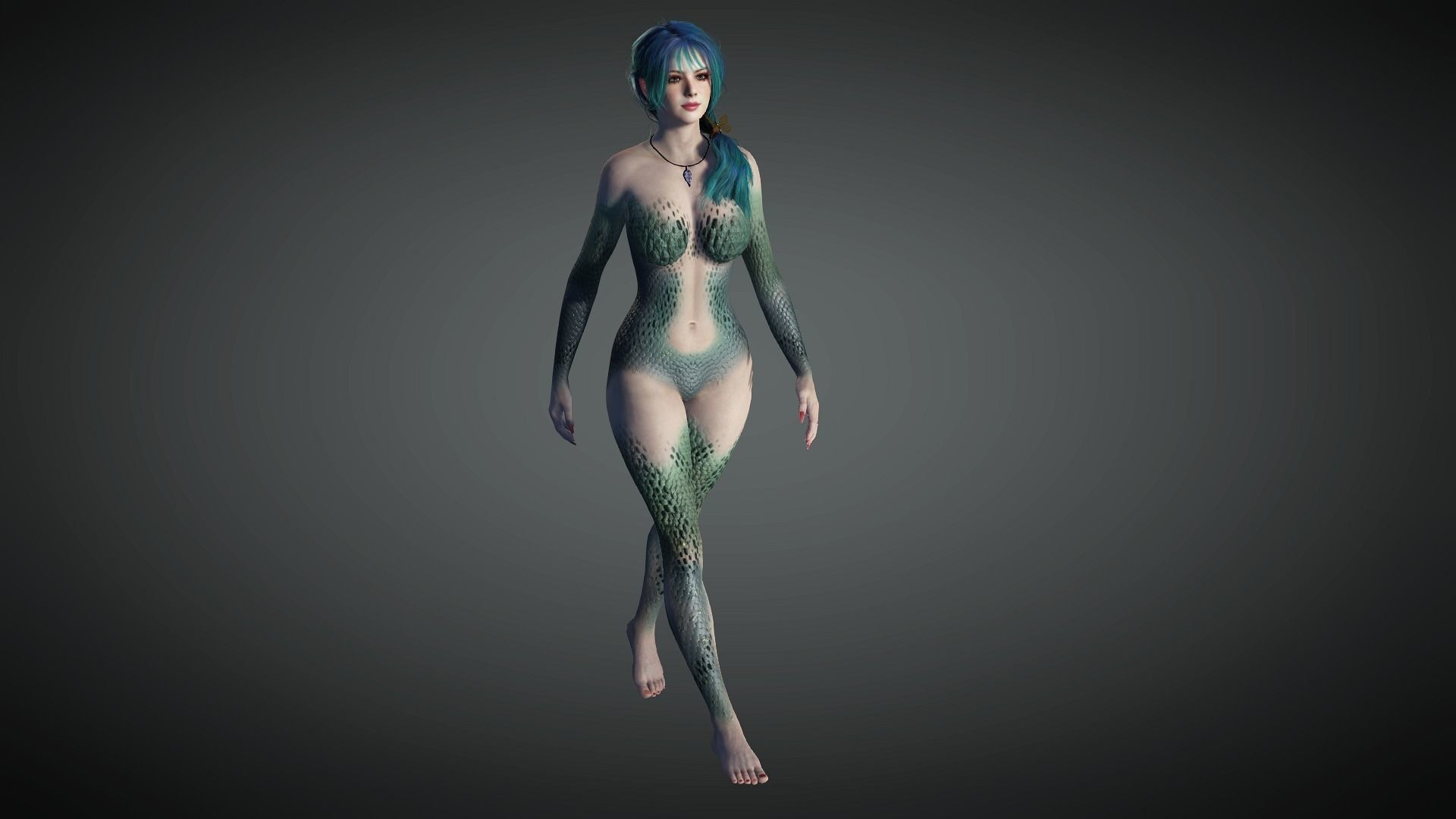 AAA Fantasy Female Character 03 Low-poly 3D model_3