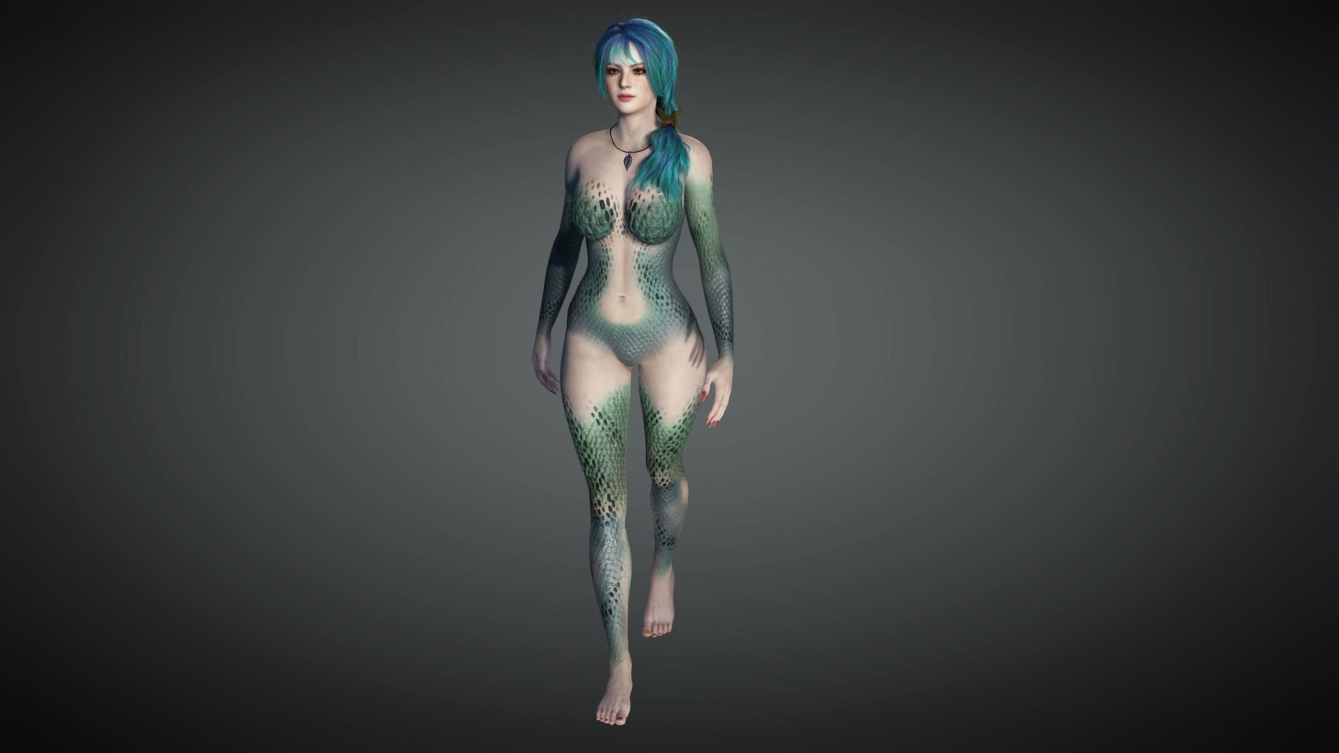 AAA Fantasy Female Character 03 Low-poly 3D model_2