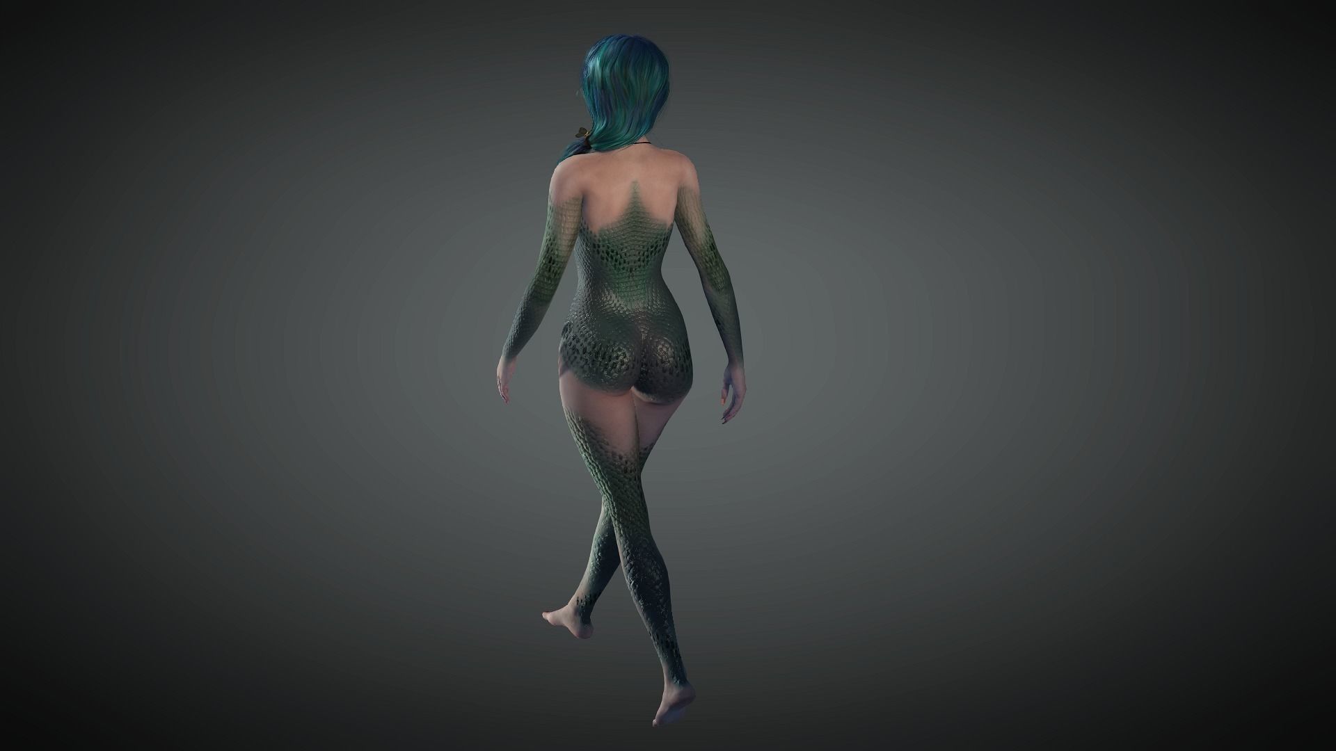 AAA Fantasy Female Character 03 Low-poly 3D model_4