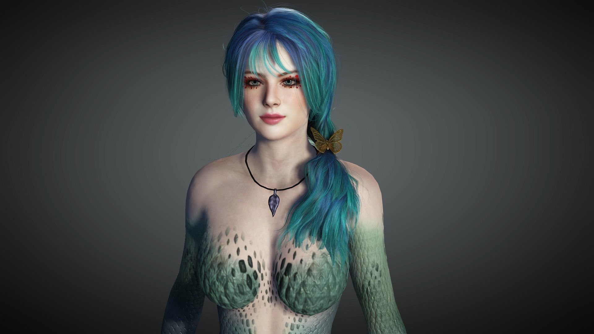 AAA Fantasy Female Character 03 Low-poly 3D model_6