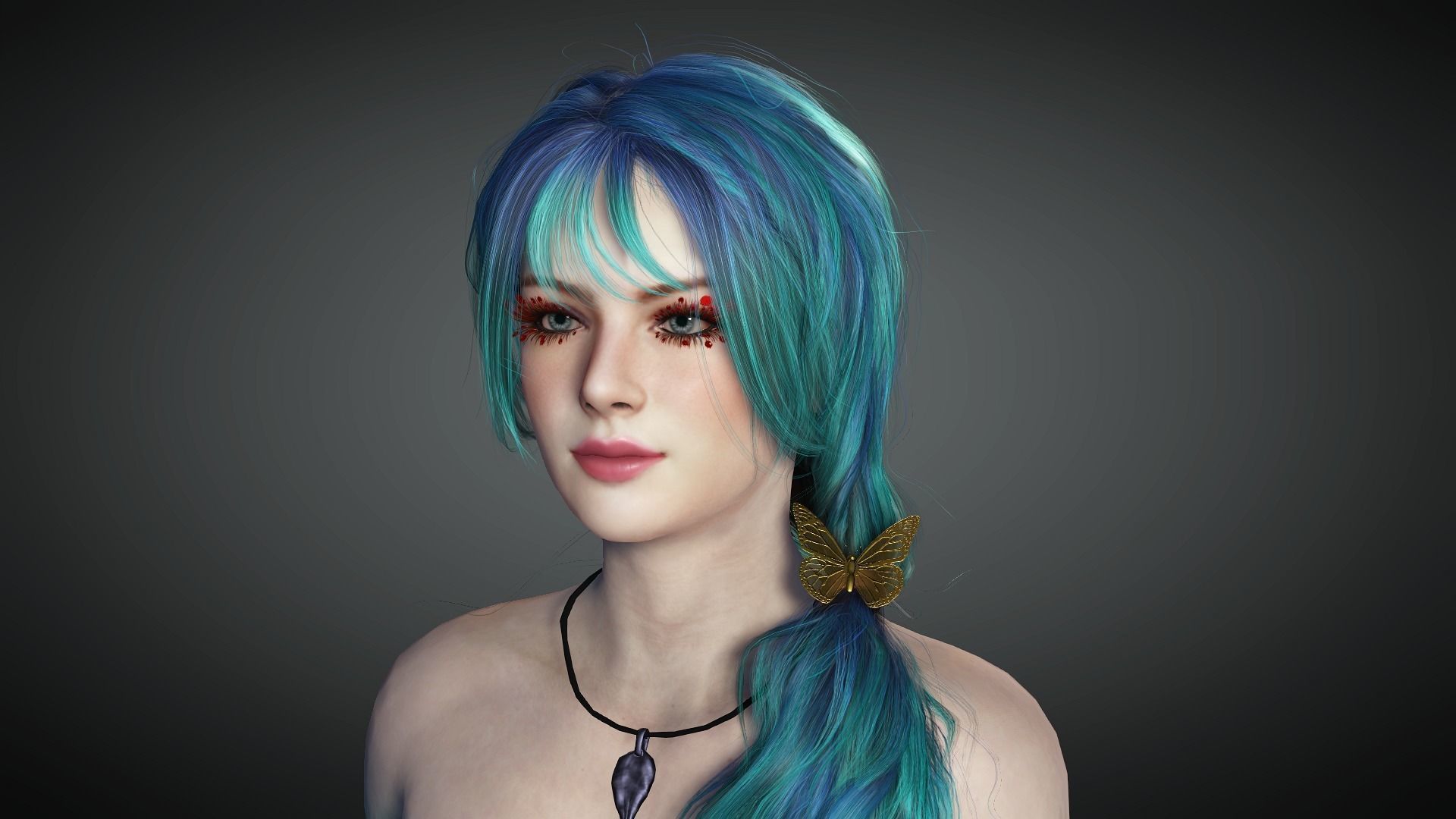 AAA Fantasy Female Character 03 Low-poly 3D model_7