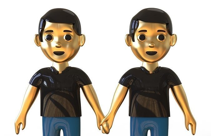 Twins Emoji 3D model