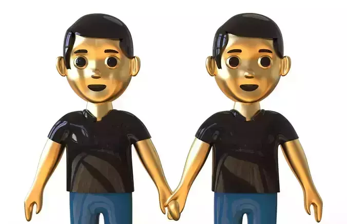 Twins Emoji 3D model