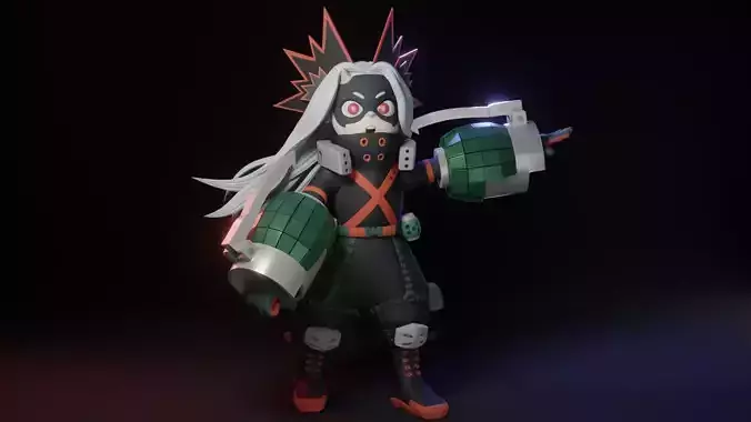 Eri-chan with the Bakugou costume for 3D Print 3D print model