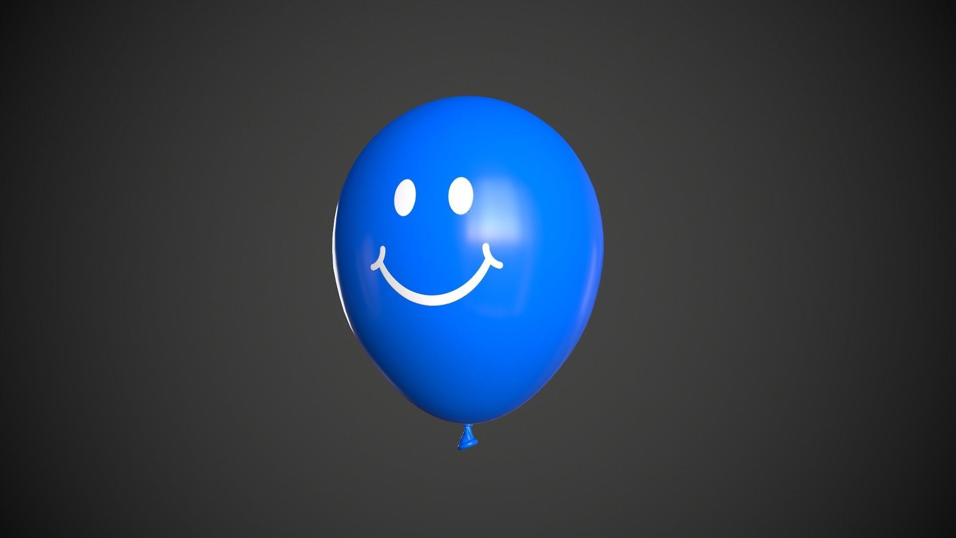 Ballon Colored Low-poly 3D model_5