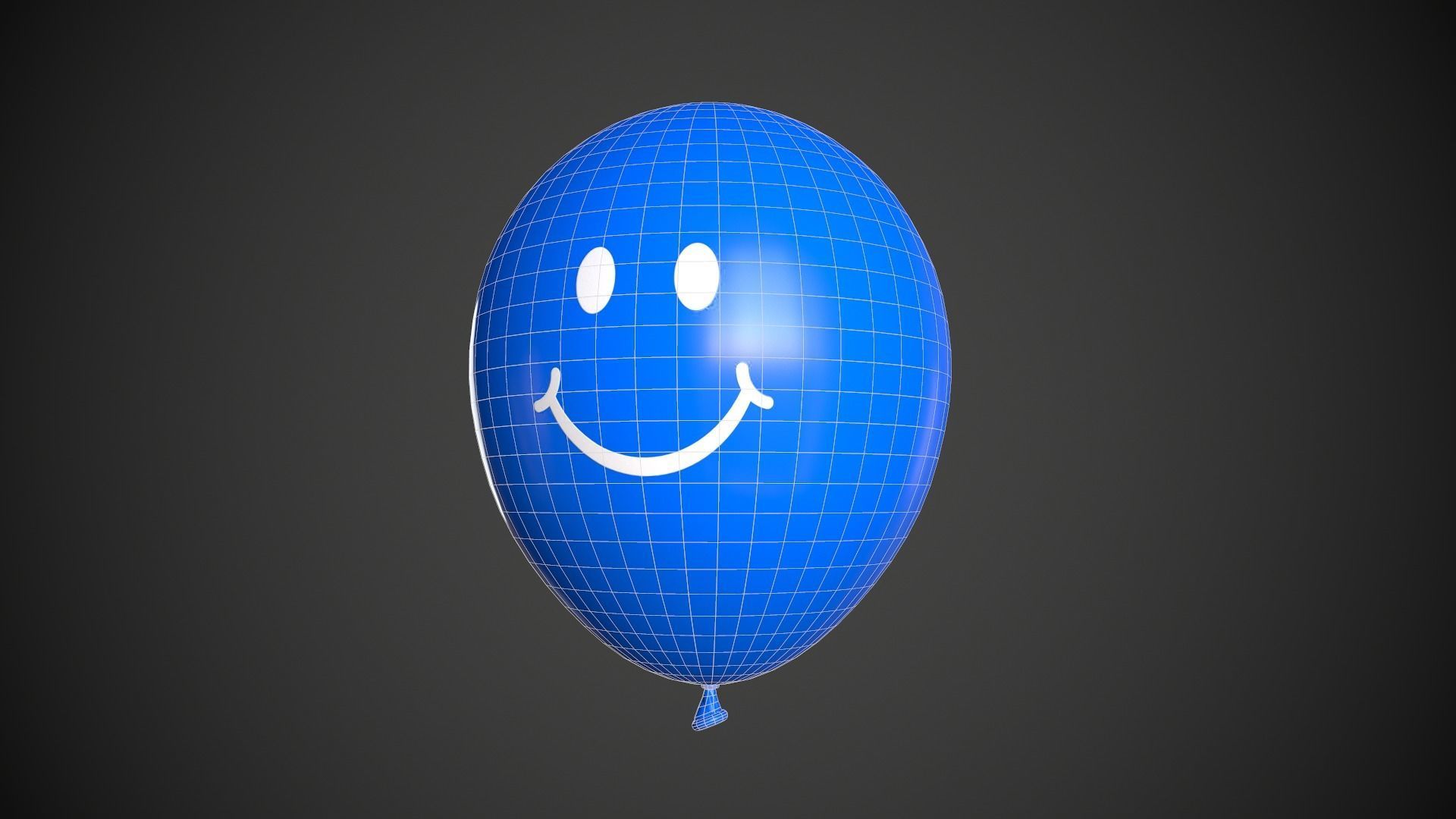 Ballon Colored Low-poly 3D model_4