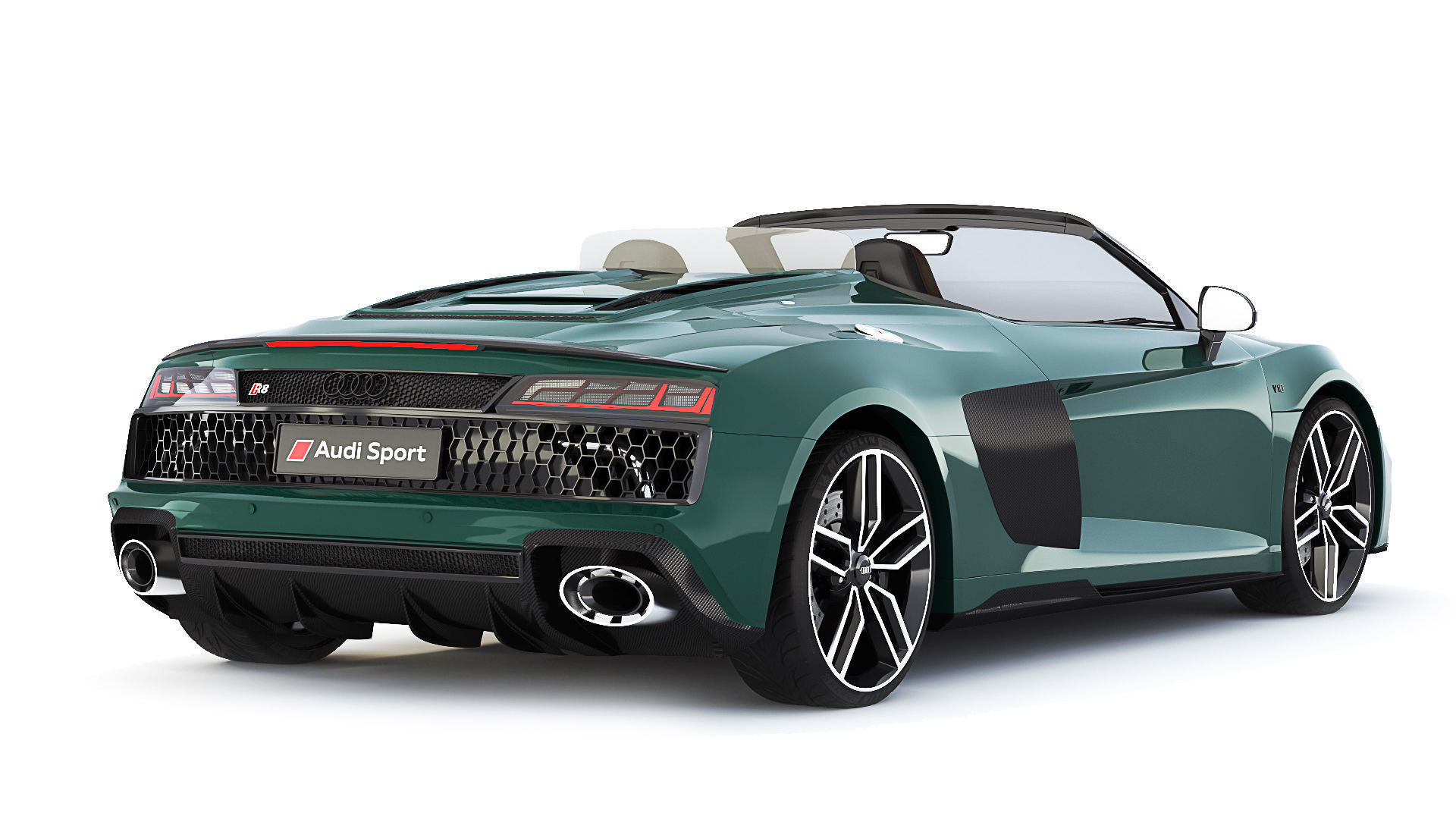 Audi R8 Spyder 2021 open roof 3D model | CGTrader
