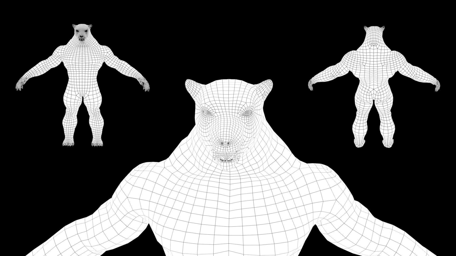 3D model Humanoid bear VR / AR / low-poly | CGTrader