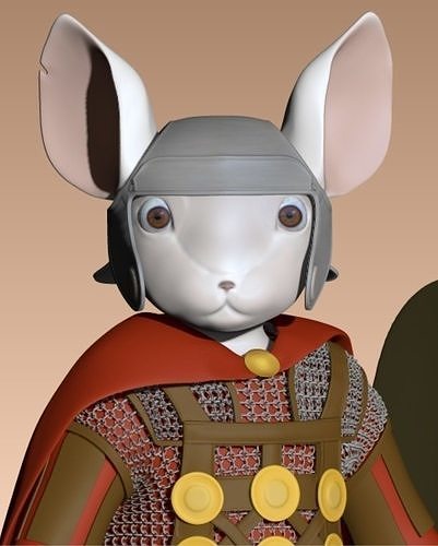 Mouse Warrior Free 3D print model