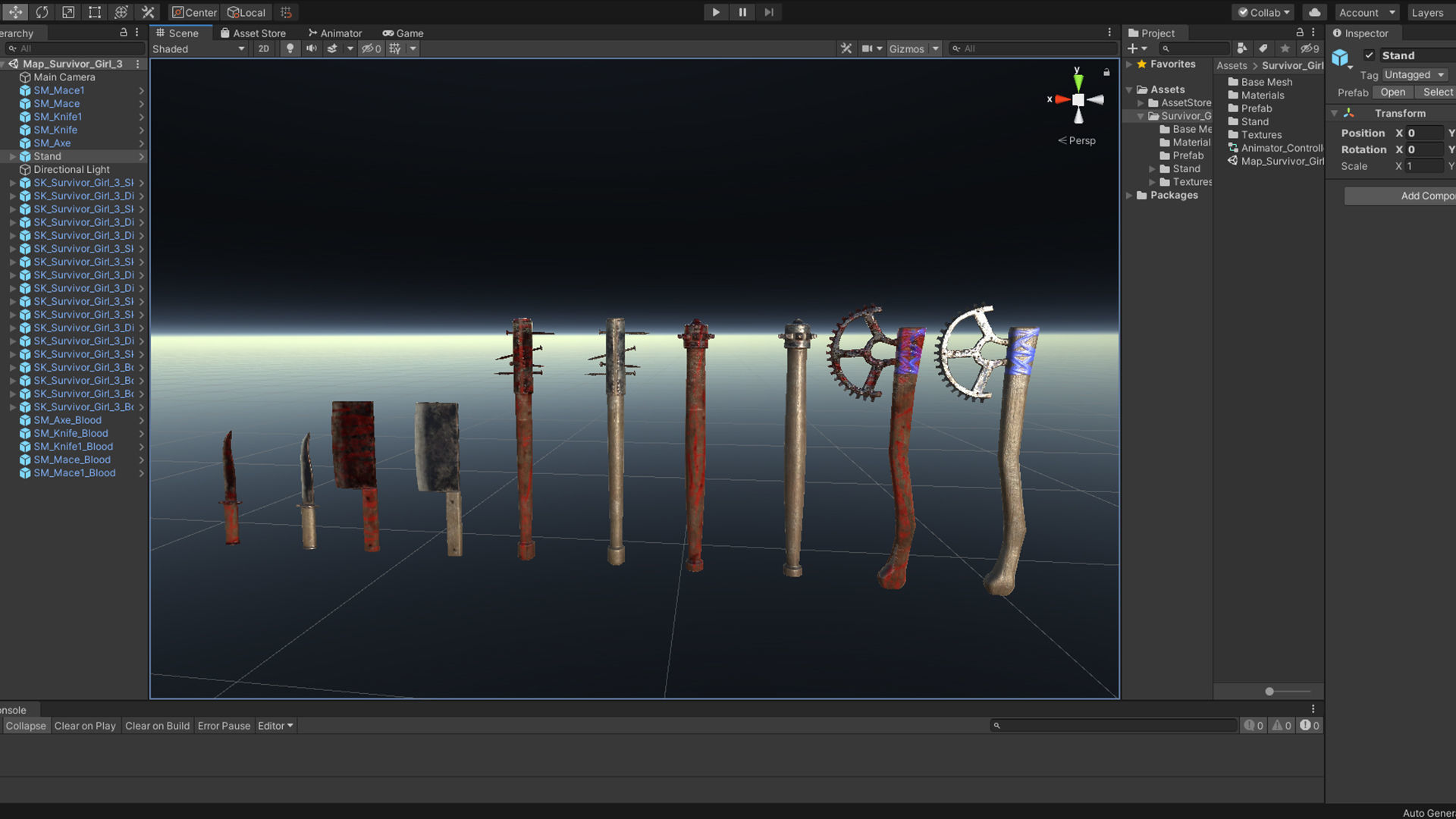 Survivor Girl 3 Low Poly Game Ready Low-poly 3D model_31