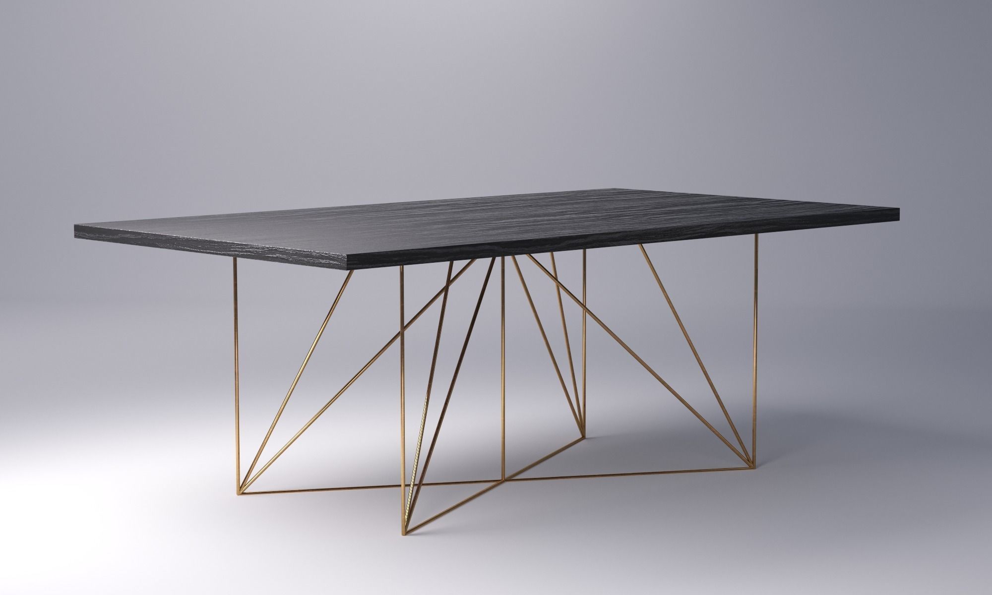 Wire Table Alberto Biagetti Low-poly 3D model_3