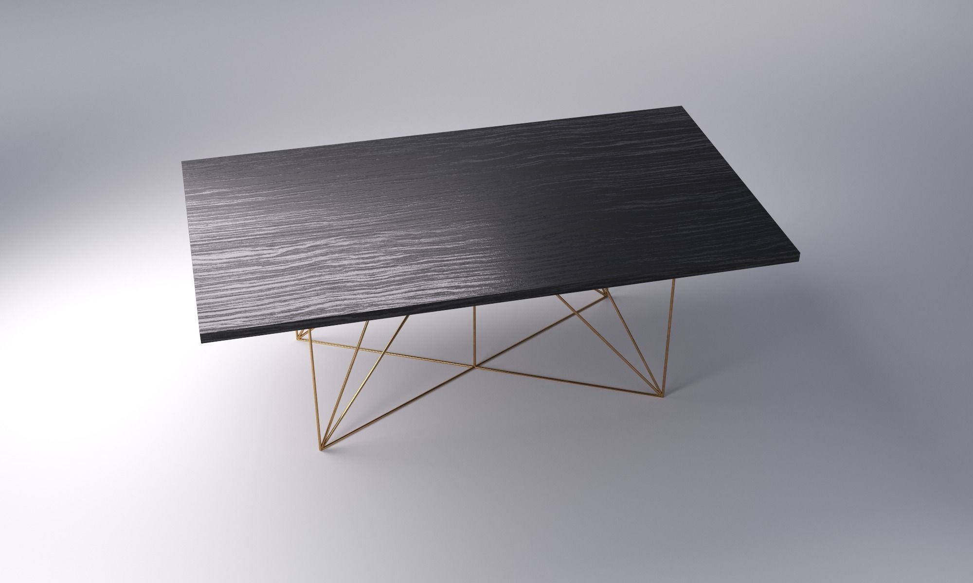Wire Table Alberto Biagetti Low-poly 3D model_2