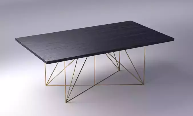 Wire Table Alberto Biagetti Low-poly 3D model