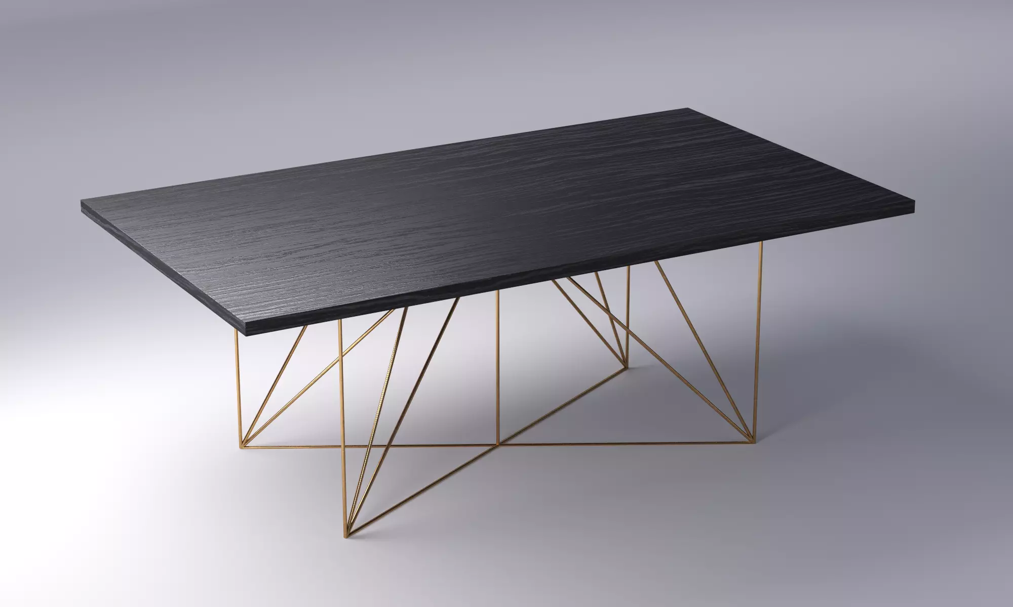 Wire Table Alberto Biagetti Low-poly 3D model_0