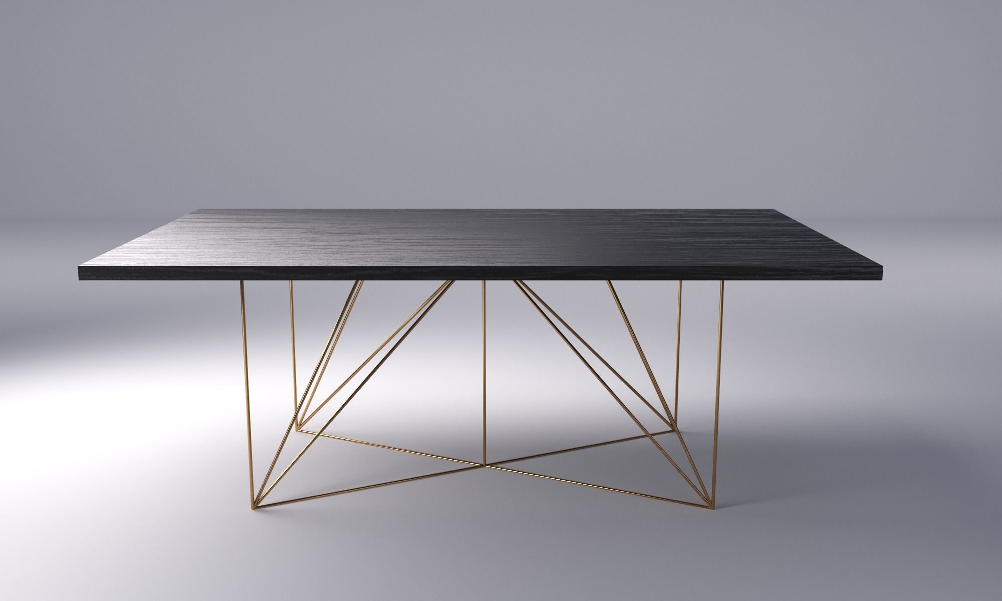 Wire Table Alberto Biagetti Low-poly 3D model_1