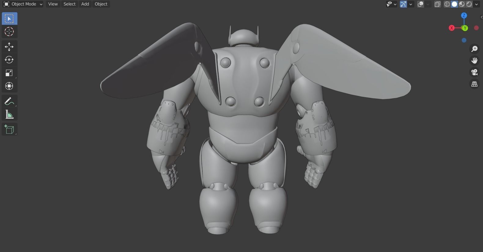 Big hero 6 - Red Baymax rigged 3D model_6