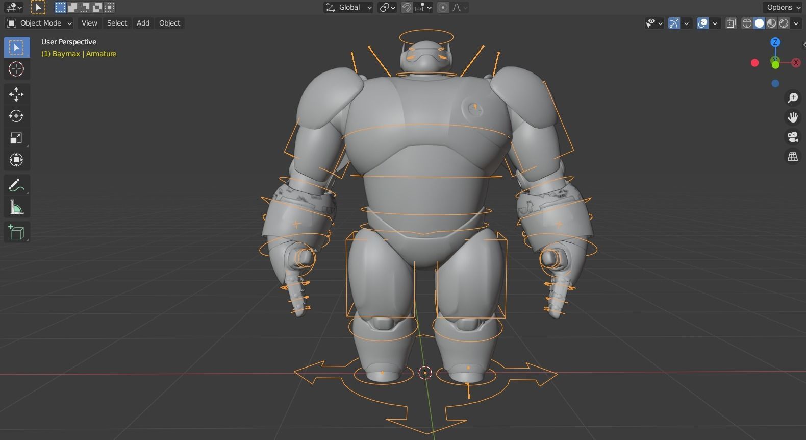 Big hero 6 - Red Baymax rigged 3D model_3
