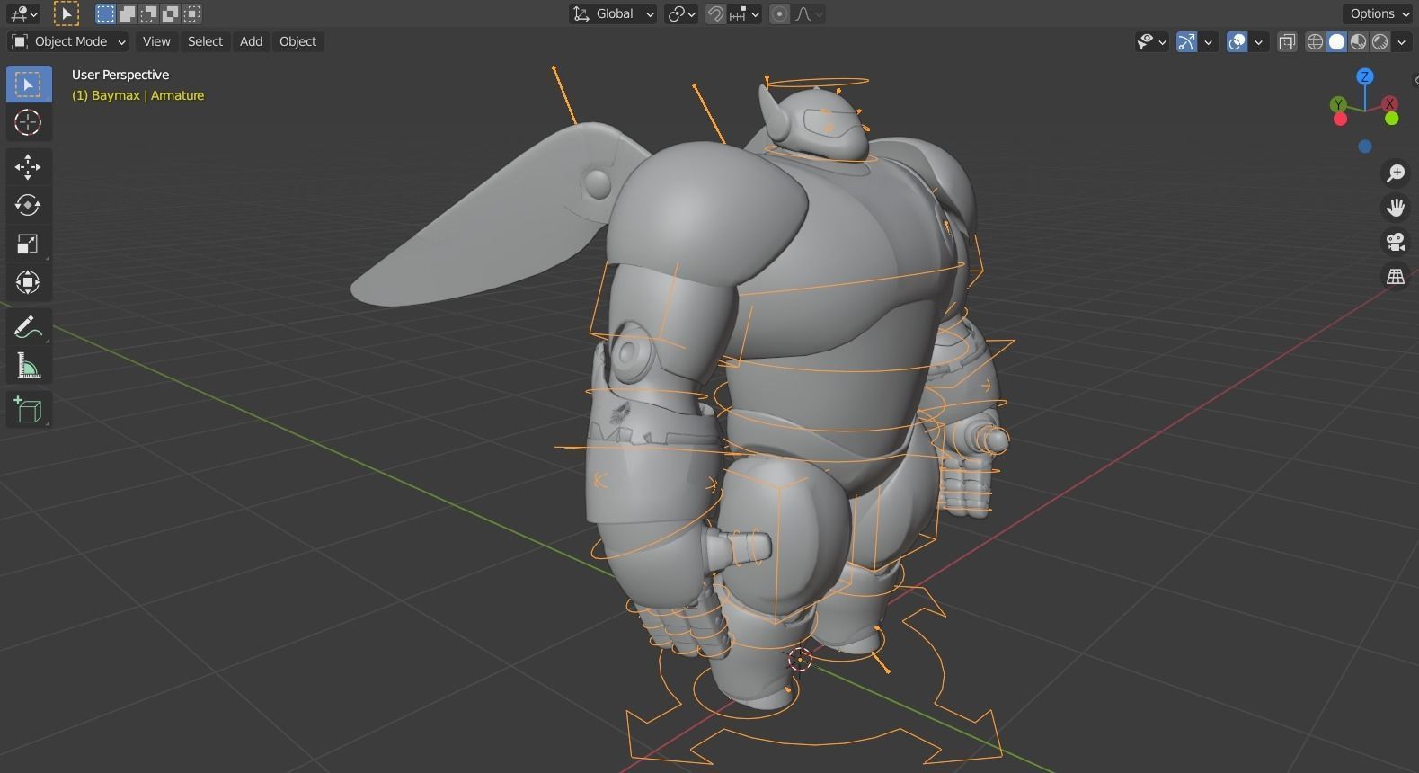 Big hero 6 - Red Baymax rigged 3D model_4