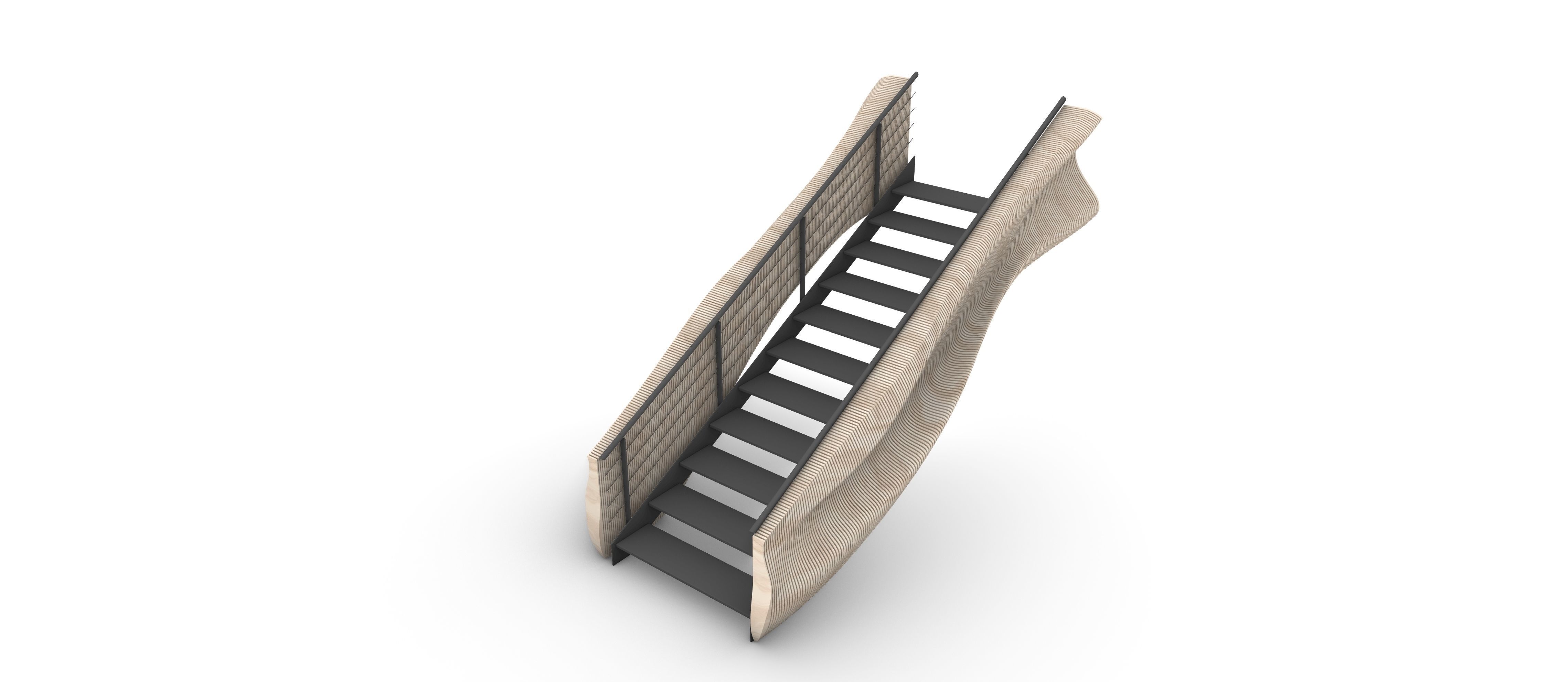 Parametric Stair 3D model_2