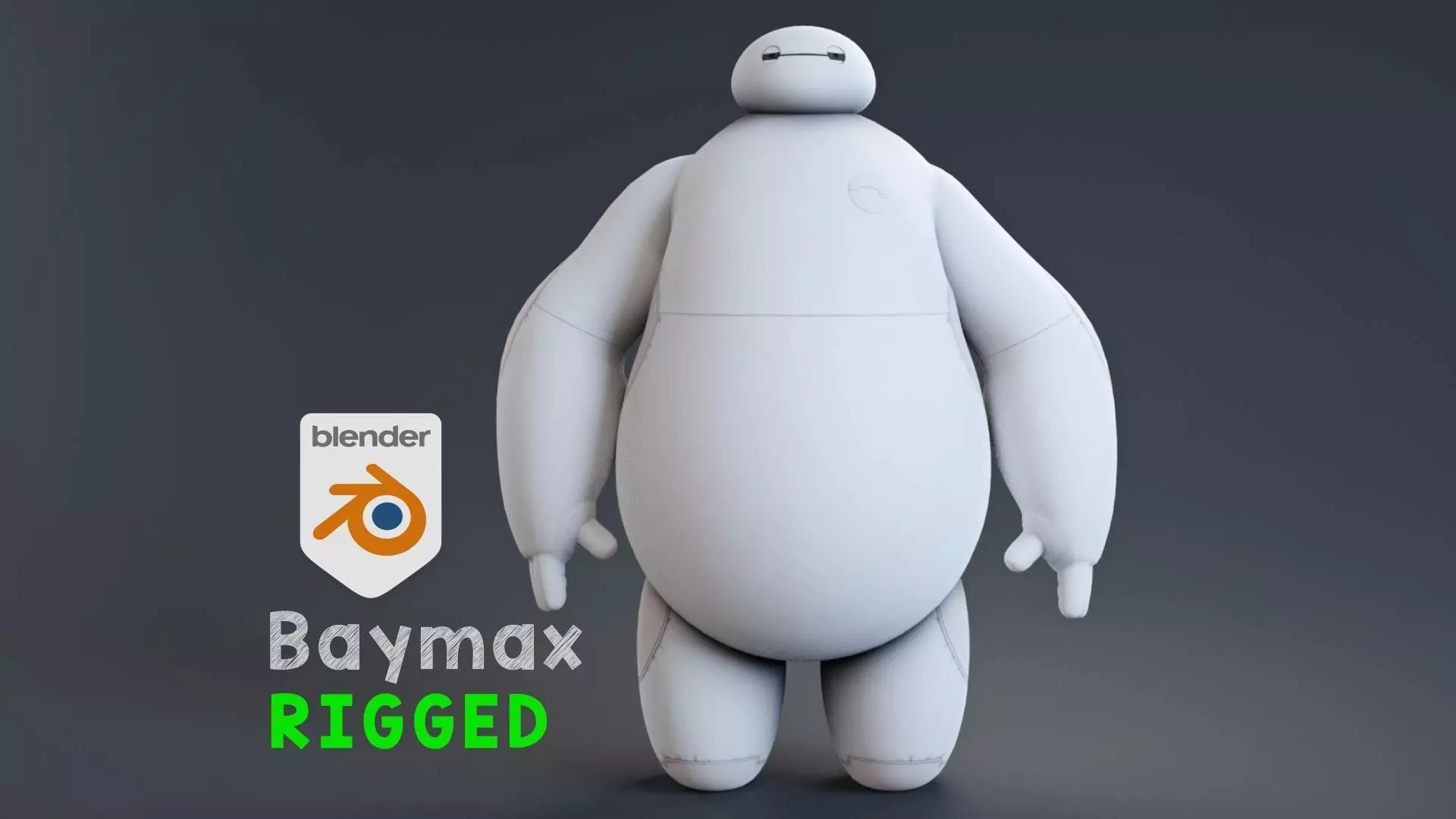 Big hero 6 - Baymax rigged 3D model_0