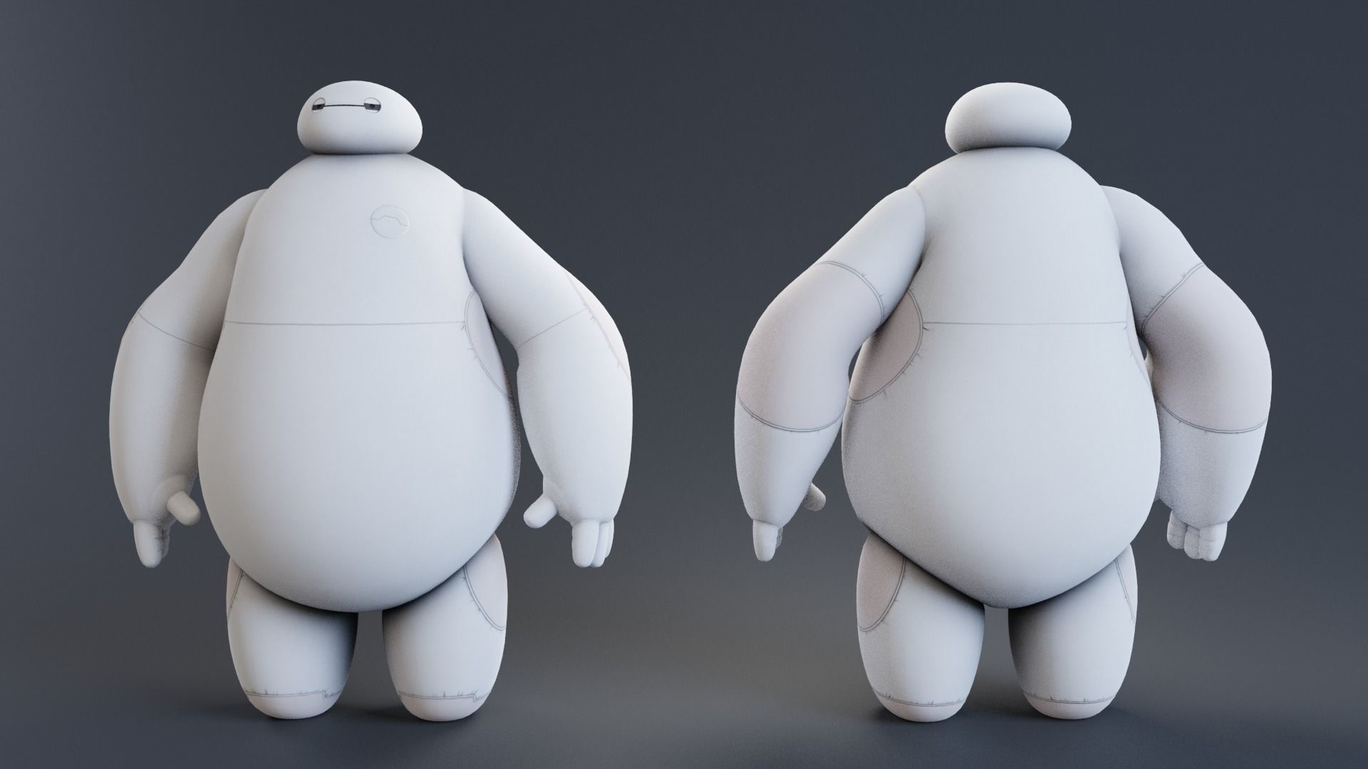 Big hero 6 - Baymax rigged 3D model_2