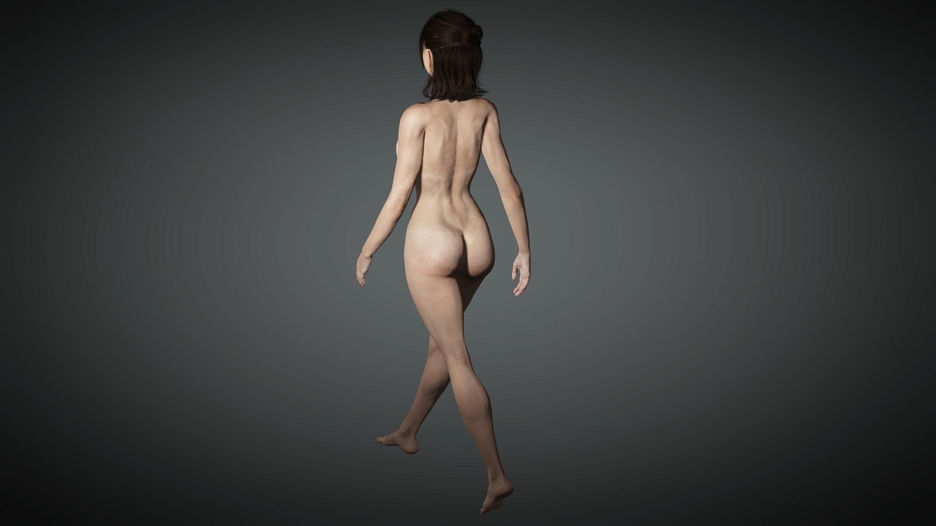 AAA Realistic Female Character 16 Low-poly 3D model_12