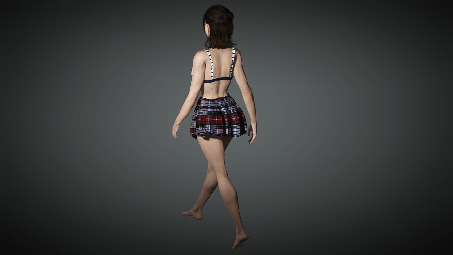 AAA Realistic Female Character 16 Low-poly 3D model_10