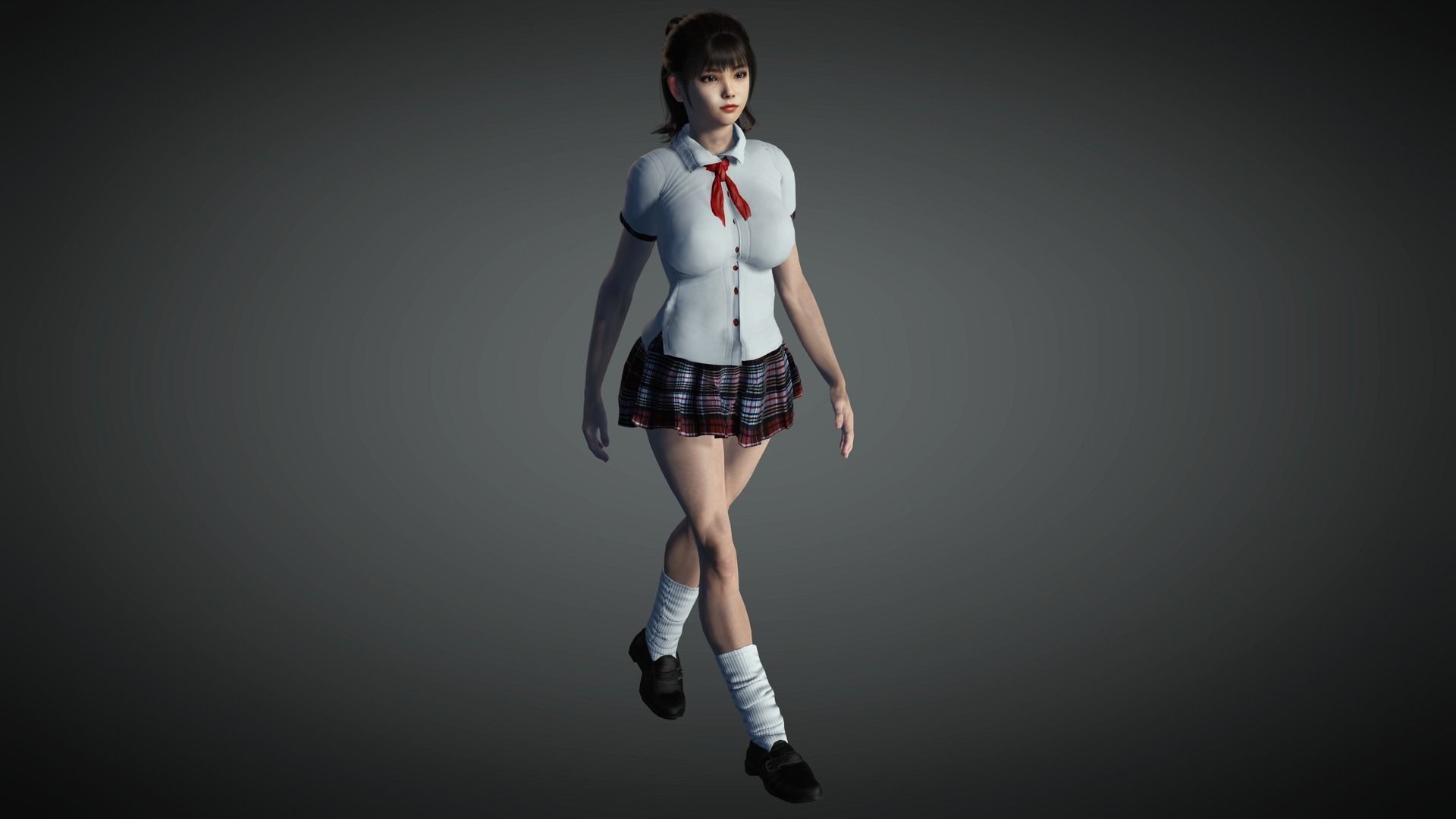 AAA Realistic Female Character 16 Low-poly 3D model_3