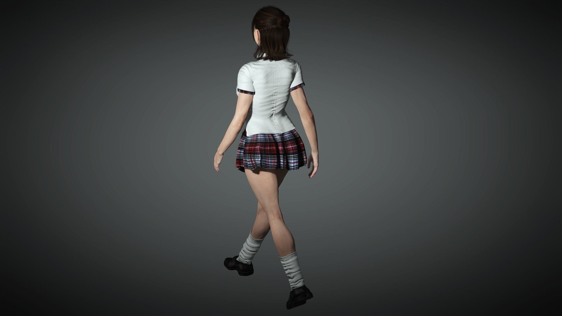 AAA Realistic Female Character 16 Low-poly 3D model_9