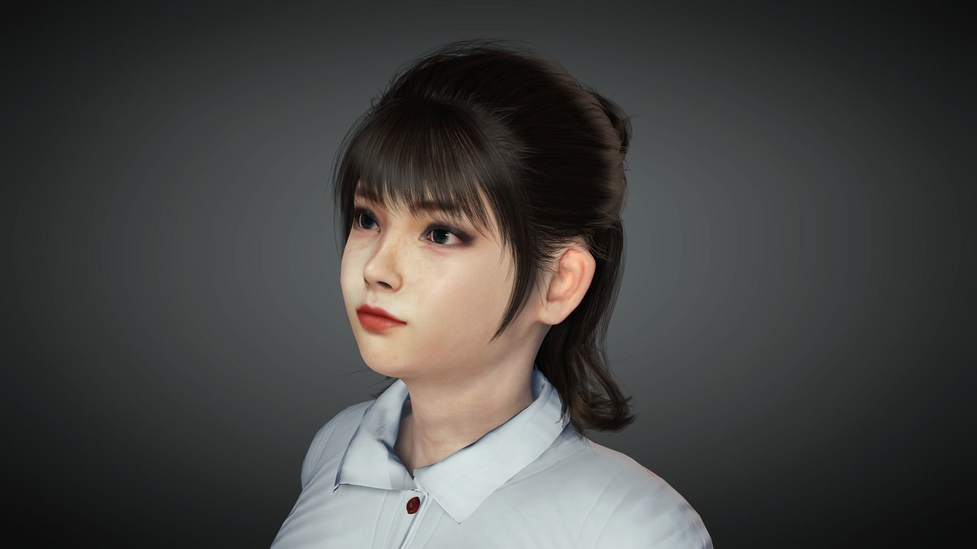 AAA Realistic Female Character 16 Low-poly 3D model_13