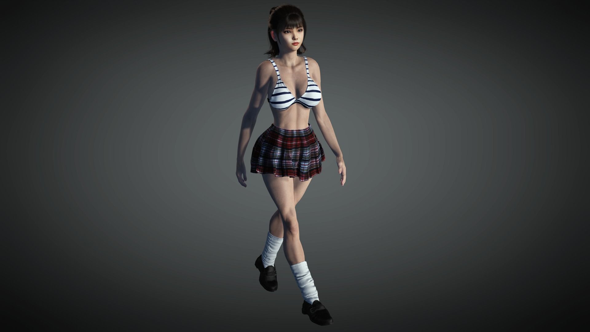 AAA Realistic Female Character 16 Low-poly 3D model_4