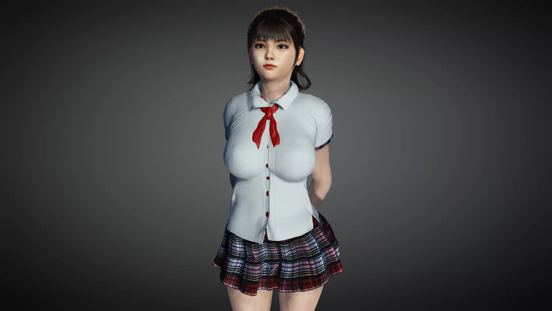 AAA Realistic Female Character 16 Low-poly 3D model_0