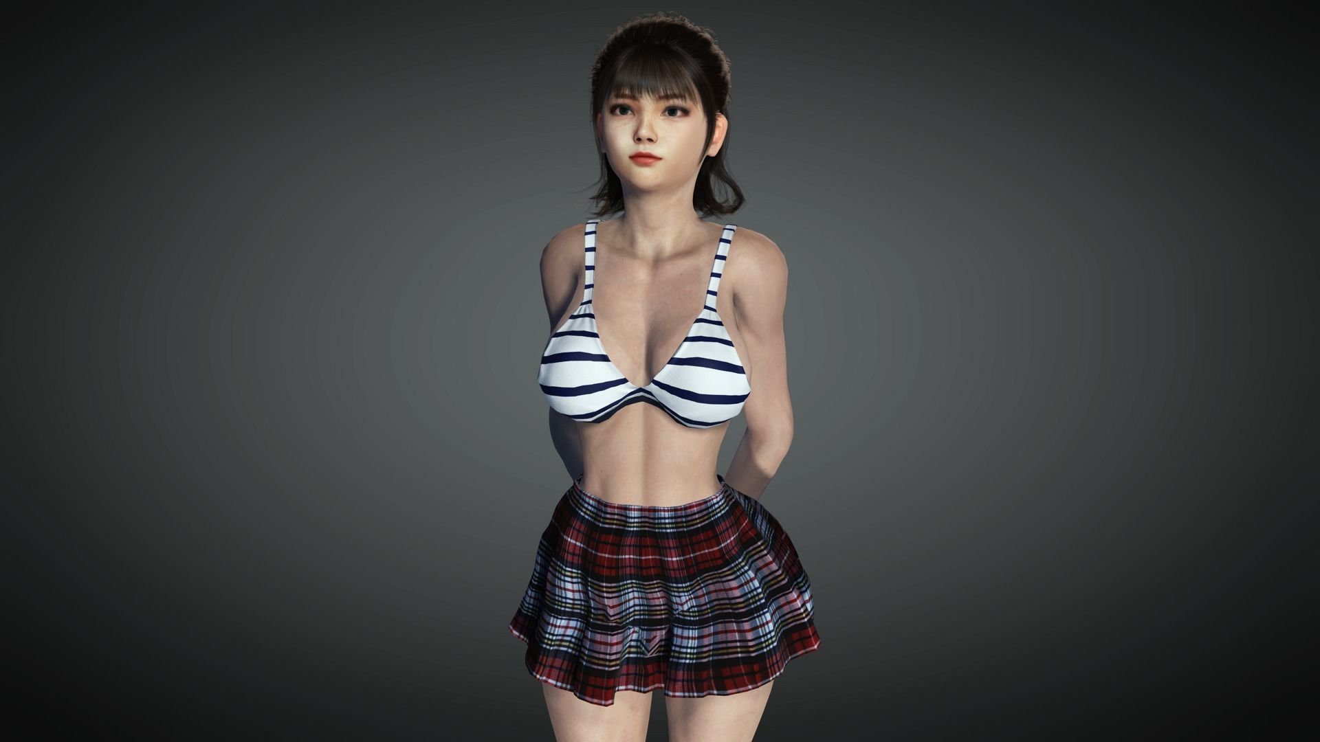 AAA Realistic Female Character 16 Low-poly 3D model_1