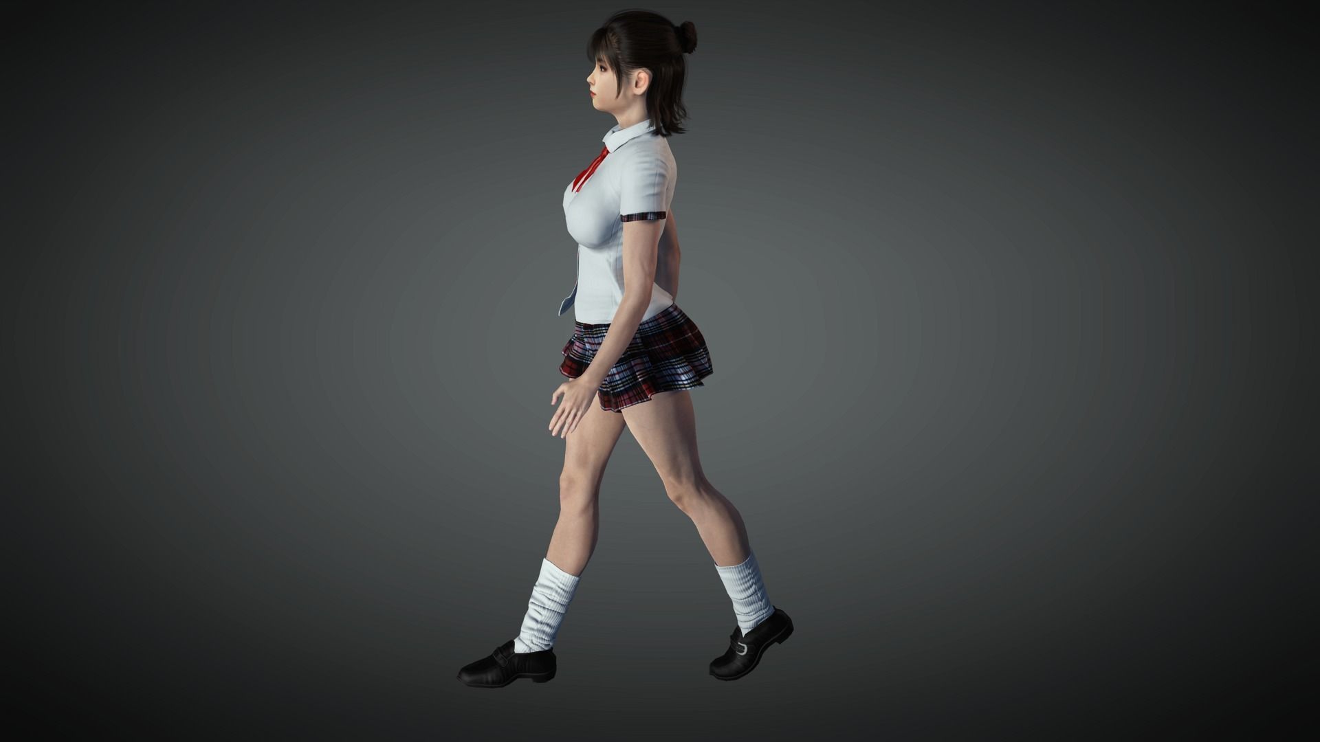 AAA Realistic Female Character 16 Low-poly 3D model_8