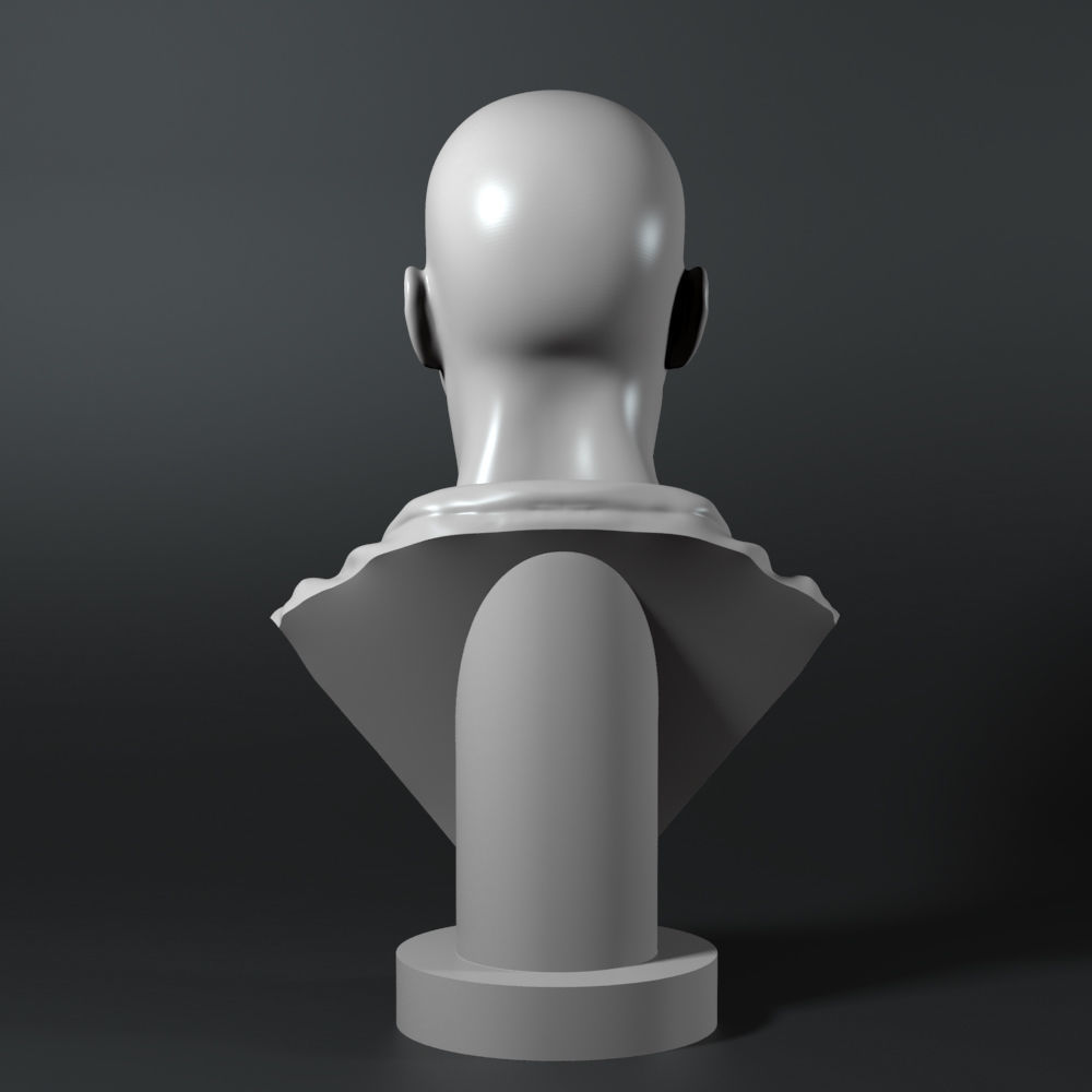 Saitama bust 3D print model_3