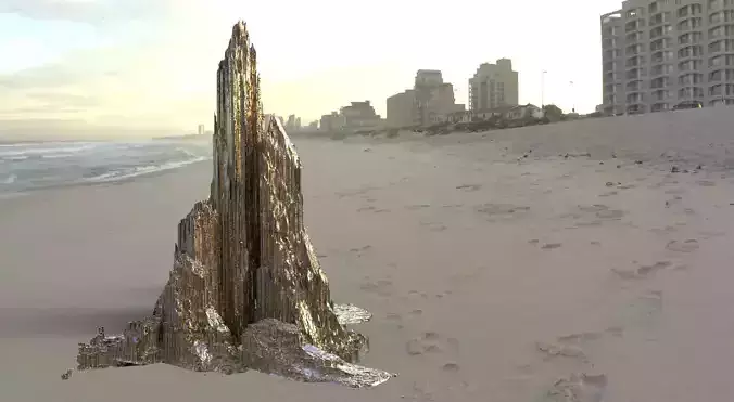 Giants causeway rock tower small version 3D model
