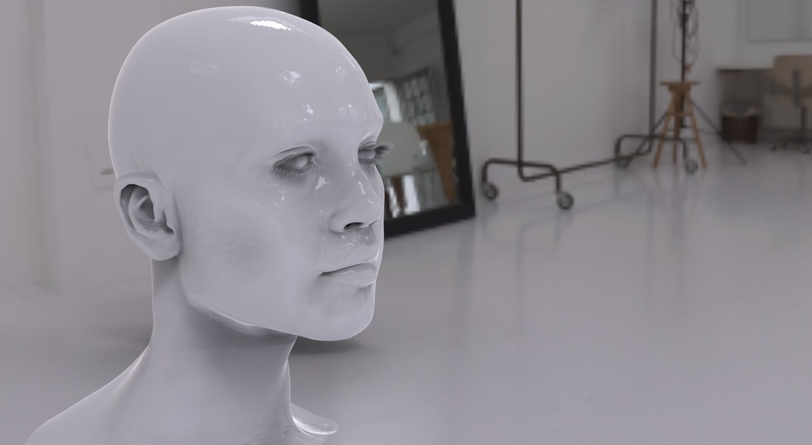 Rosie 3D model head sculpture 3D model_4