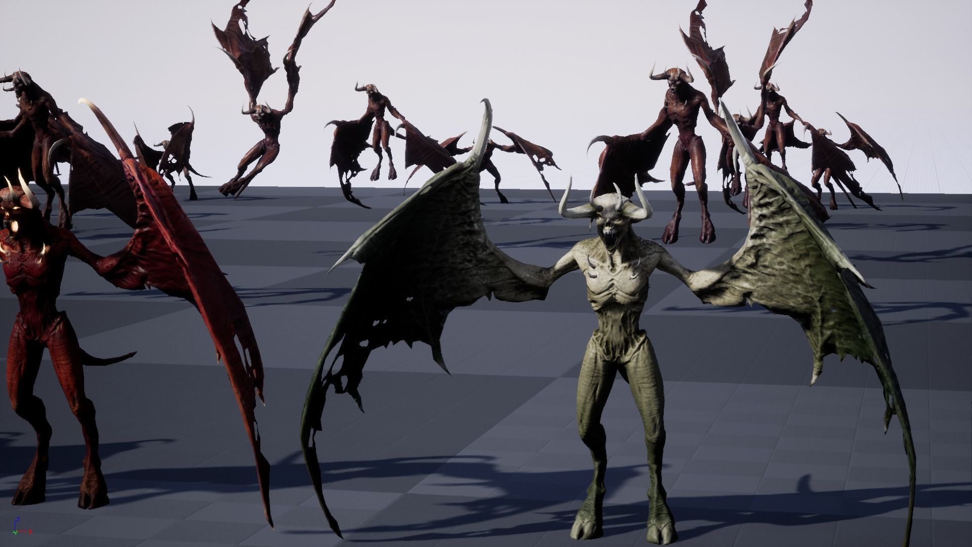 FlyingDemon1 golden demon Low-poly 3D model_37