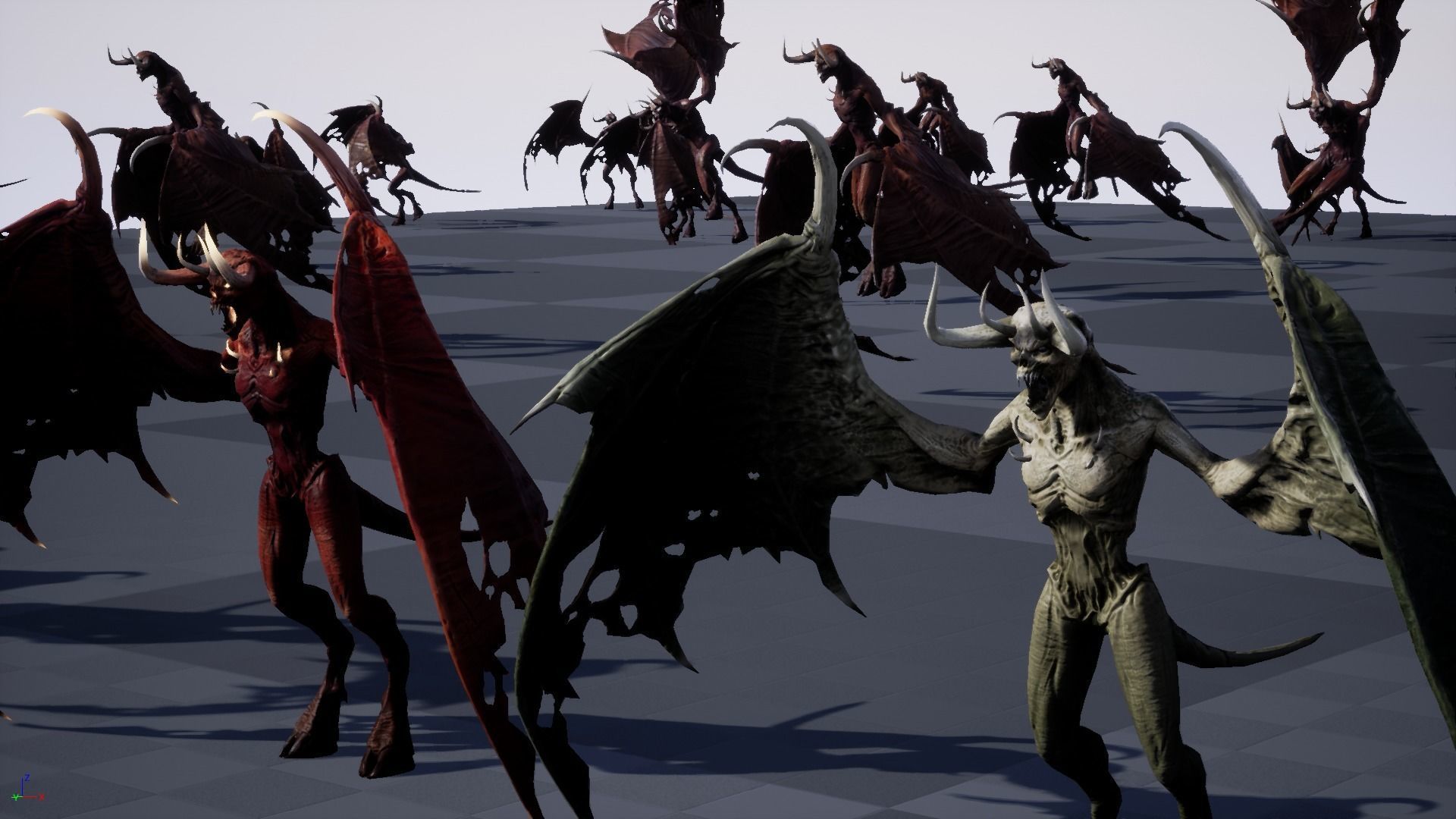 FlyingDemon1 golden demon Low-poly 3D model_39