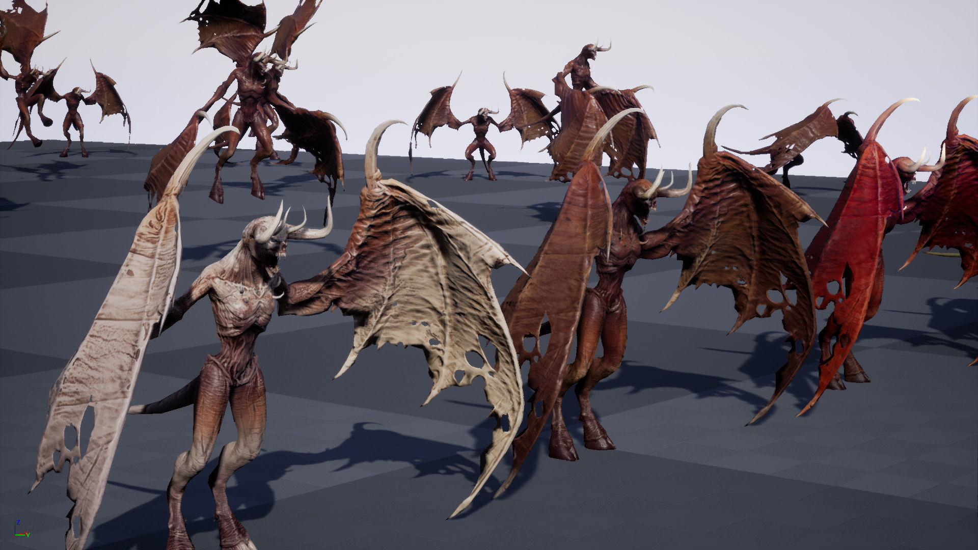 FlyingDemon1 golden demon Low-poly 3D model_36